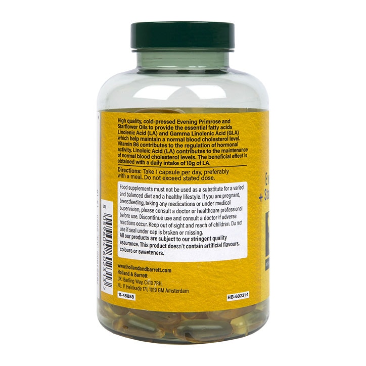 Holland & Barrett Evening Primrose Oil + Starflower Oil 180 Capsules